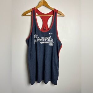 Nike Braves Tank Top - Navy and Red Women Size XL Sport Outdoor Workout